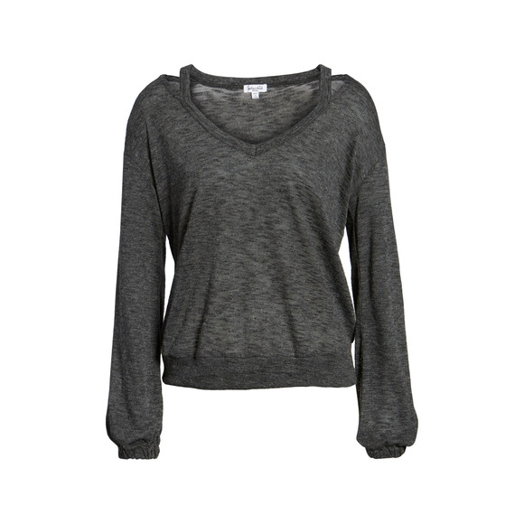 Splendid Tops - Splendid Ashbourne Knit Cut Out V Neck Top - XS